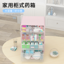 Household medicine box storage box exported to Germany high-value extra-large-capacity large-capacity drugs and drugs multi-layer family pack