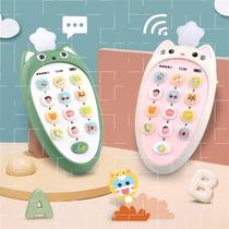 Four-month baby toy baby stop crying mobile phone Music toy phone Newborn baby puzzle girl Hand grab remote