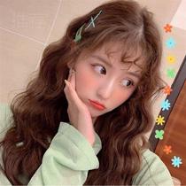 Wig piece female long curly hair big wave Net red instant noodles wool roll U-shaped hair corn hot egg roll half head cover