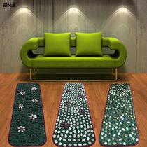 Natural Rain Flowers Cobblestone Plantar Massage Mat Wellness Wellness Wellness Stone Road Footpath Pedicure massagers by foot
