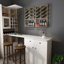 Wrought iron wine rack wall hanging bar wine cabinet shelf on the wall restaurant home hanging wall wine glass rack wine rack wine rack