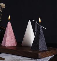 Nordic geometric cone scented candles minimalist home bedroom decorations table romantic candlelight dinner props