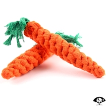 Pet cotton rope toy Dog hand-woven cotton rope Carrot dog molar teeth cleaning Pet toy