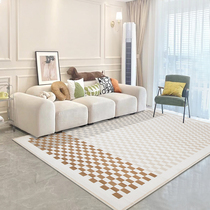 (Billan) Nordic Chessboard Lattice Living Room Carpet Sofa Tea Table Blanket with cat sensation INS Wind bedroom Bedside Blanket