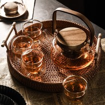 Flower teapot set English Nordic style glass heated tea cup Flower Fruit Tea Tea Tea Tea Tea Tea tea set