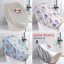 Toilet cover waterproof toilet cover toilet full-pack smart horse lid cover universal anti-bath water anti-shower cover