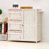 Thickened rattan drawer type storage cabinet bedroom storage cabinet Baby Baby Baby wardrobe shoe cabinet bedside cabinet