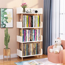 Simple landing solid wood bookshelf Home Living room Multi-layer shelve Childrens web Red small bookcase containing rack lockers