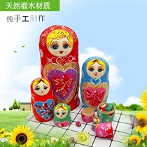 Proud 10 be 10-story Russian cover Toys Solid Wood Material Girls Cute Children Puzzle 6 Gift Ideas