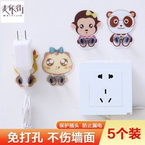 Socket power cord storage hook adhesive hook kitchen key plug bracket Wall Wall creative power glue