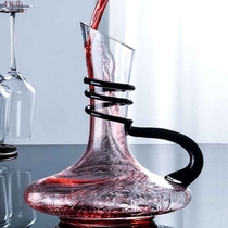 Household decanter Crystal bevel black belt handle Snail Creative Winery specialty wine splitter Wine glass set