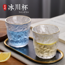 Japanese-style high-value glass glacier cup ins wind household net celebrity creative teacup Western wine glass whisky glass