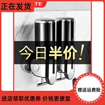 1 304 stainless steel hotel shower gel box wall-mounted household toilet soap dispenser hand sanitizer shampoo *