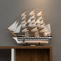 Body-bearing creativity Smooth Sailing Boat Swing boat model Wine Cabinet Adornment Wooden Handicraft Living Room Home Light