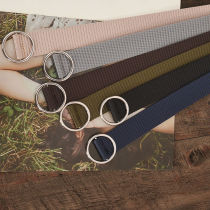 Simple ins round buckle elastic non-porous belt female all-match dress skirt belt Korean version of the decorative waist belt female width