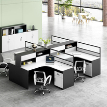 Child Positive Screen Desk Chair Combination Brief Modern White Finance Staff Station Staff Table Staff Table Staff Table