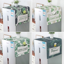 Mat Refrigerator cover cloth dust cover Nordic oil-proof kitchen set Single and double doors waterproof washing machine cover cloth towel