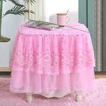 European-style padded thickened lace Bedside table cover cover dust cover Wedding cover cloth cover towel small tablecloth cloth art