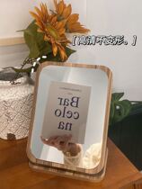 Dormitory Makeup Mirror Student Desktop Desktop Home Dresser Bedroom Wooden Folding Office Net Red Beauty Cosmetic Mirror