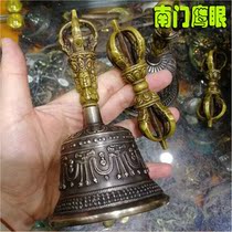 Pure copper about 16cm high Nepal ring copper five-strand Bell five-strand diamond bell ring
