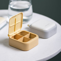 Light up the space small medicine box morning middle and evening tablets packaging box portable mini pill storage box macaron color