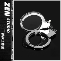Zen prison childrens toy handcuffs Stainless steel cast acting props Fun sm simulation handcuffs with keys