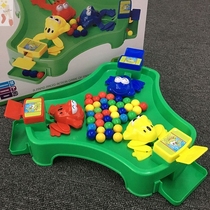 Small toys double puzzle bouncing greedy beans children bean ball interactive trembling sound eating beans with frog