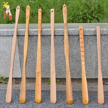 Solid wood long short shoehorn Hotel household shoe lift Creative shoe pick shoe pump extended lazy shoehorn