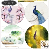 Floor-standing fan cover All-inclusive round household wall-mounted printing dust cover Vertical electric fan dust cover