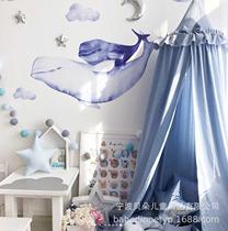 INS new lace tent dome wool ball bed curtain Nordic childrens room hanging mosquito net baby supplies