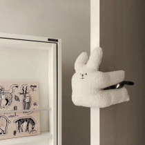 Stay) ins Wind Korean door handle anti-collision childrens room Anti-pinch hand safety door gear cute fluffy bear Bunny