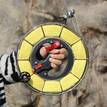 Kite reel with wire roulette stainless steel adult large take-up wire reel with brake anti-reverse hand grip wheel WLER