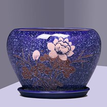 (Special Clearance) Flower Pot Ceramic Extra Large with Tray Creative Simple Green Rose Home Round Orchid Pot