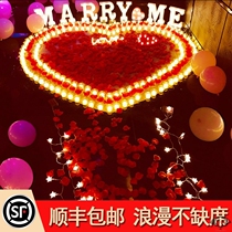 Electronic candle LED light confession ceremony hotel room proposal arrangement indoor package confession props artifact