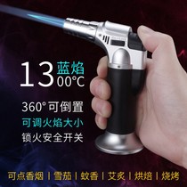 Windproof lighter inflatable igniter cigar point moxibustion point moxa special straight flush gas welding gun spray gun