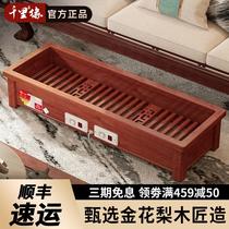 Solid wood fire box roasting feet heater household foot warmer electric fire barrel rectangular oven grill