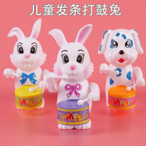 (Buy one get one free) Net red hair drum rabbit toy chain children drum cartoon animal educational toy