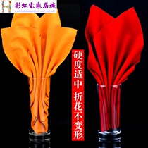 Hotel semi-cotton thick mouth cloth Western restaurant napkin cloth rubbing Cup cloth folding cloth non-hair absorbent cloth shape cloth