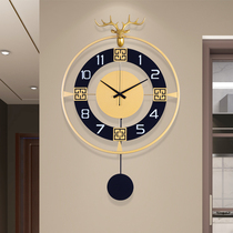 Nordic light luxury living room deer head wall clock personality creative hanging wall clock modern simple fashion atmospheric home clock