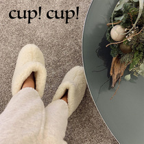 Cup Cup Cup (spot) Korean ins blogger with 100% wool cotton shoes home warm cotton boots