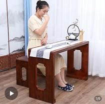 Guqin Table Stool Burning Tung Wood Solid Wood Koto Table Imitation Guqin Table Bench National Calligraphy And Calligraphy Table Tea Table
