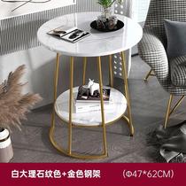 Marble tattoo lace several iron art light lavish minimalist with small tea table living-room sofa side table small tea table balcony small round table