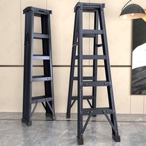 Ladder Home Herringbone Ladder Folding Ladder Thickened Multifunction Mobile Stairway Climbing Ladder Indoor Escalator Bench