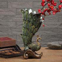 Manufacturer Wholesale Peacock Swing Piece Resin Handicraft Home Candleholder Swing Accessories Creative Gift