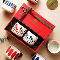 Couple coffee cup hand-painted mug wedding Cup pair of Valentines Day Cup wedding gift companion gift