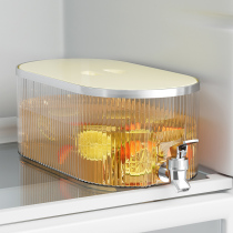 Cold Water Pot Home Net Red Large Capacity Fridge Fruit Tea Cold Drink 5L Glass Texture Plastic Drink Barrel With Tap