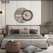 New Chinese bedroom hanging decoration master bedroom wall decoration pendant metal light luxury wall decoration creative bedside background wall wall decoration