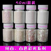 White glitter gold onion powder white colorful golden luster purple color porcelain white transparent gold powder diy drop glue material nail art
