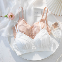 Lingerie womens thin style pure desire small breast gathering without marks without steel rims to prevent sagging student high school womens bra