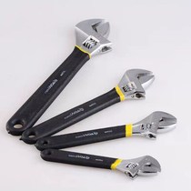 Adjustable wrench Dip plastic adjustable wrench glove handle wrench Hardware tools multi-function wrench Active wrench 6-18 inches